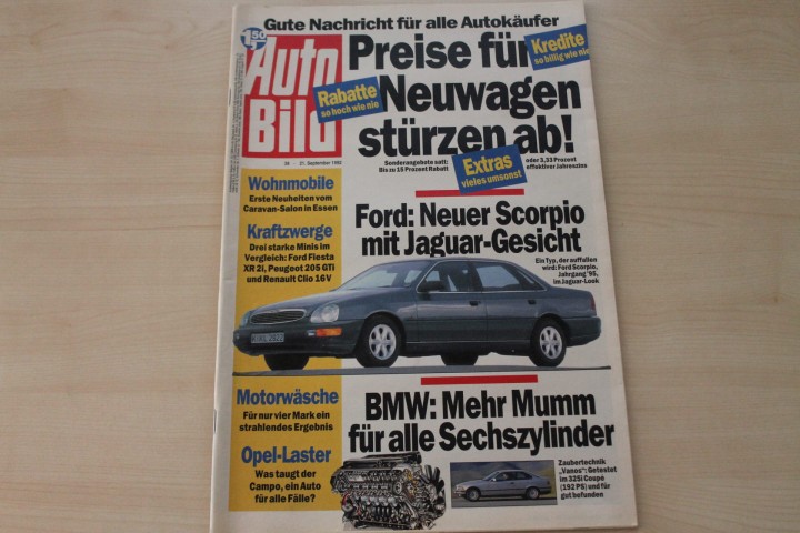 Deckblatt Auto Bild (39/1992)